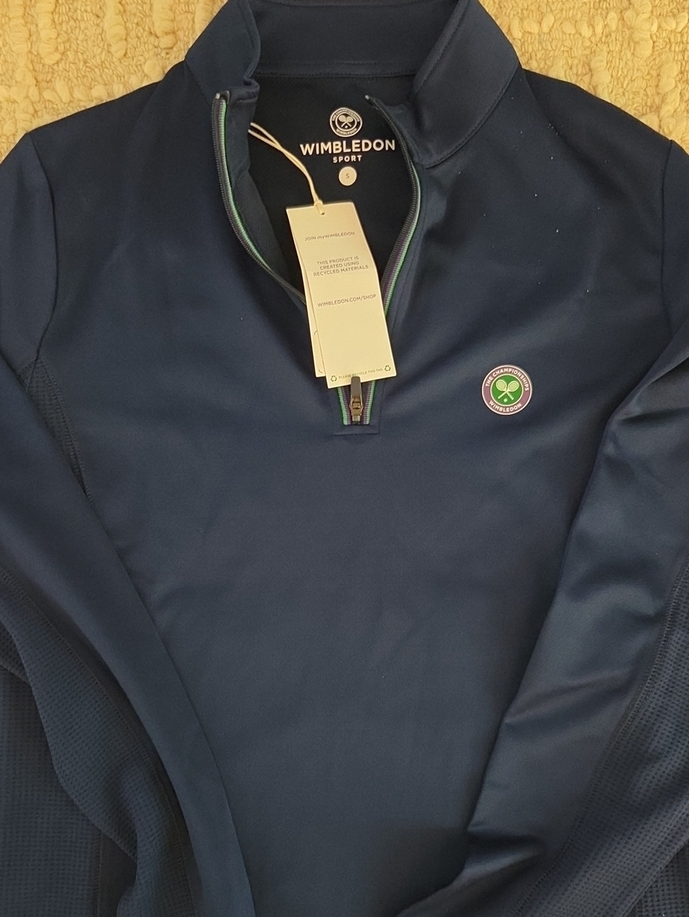 NWT Wimbledon Sport Navy Blue Performance 1/4 Zip Pullover Jacket - Women's S